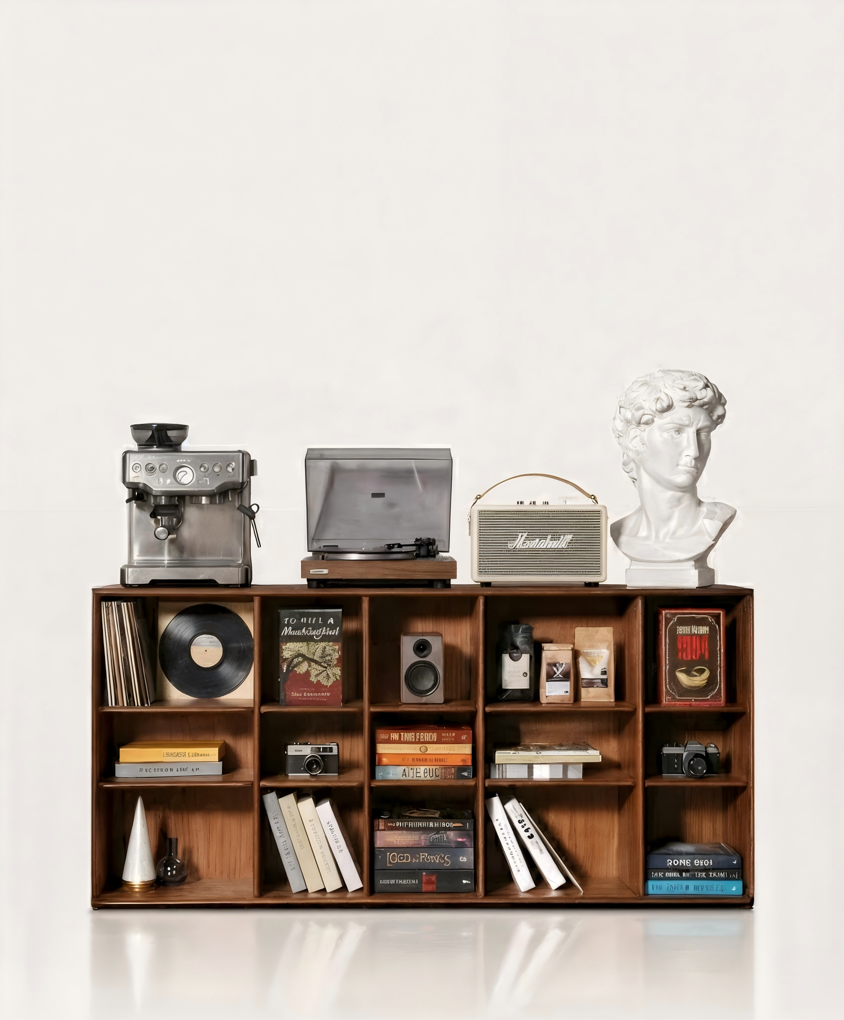 Plato Solid Wood Bookcase | Sideboard - at KUMO HOME