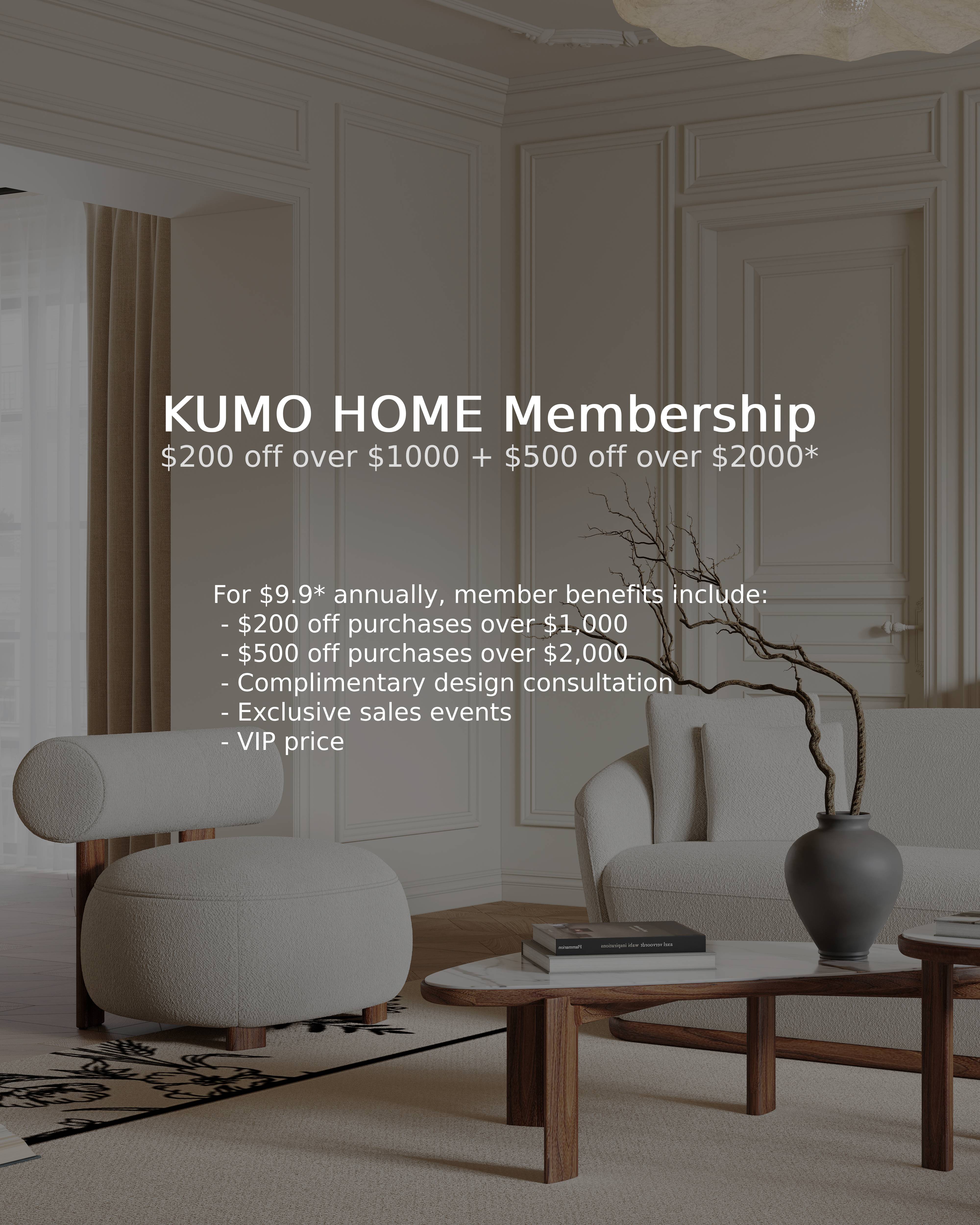 KUMO Home Membership card for $9.9 annually