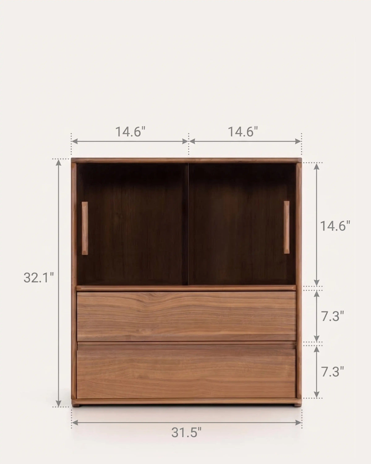 Soho Walnut Bookcase Combination | Modular Design