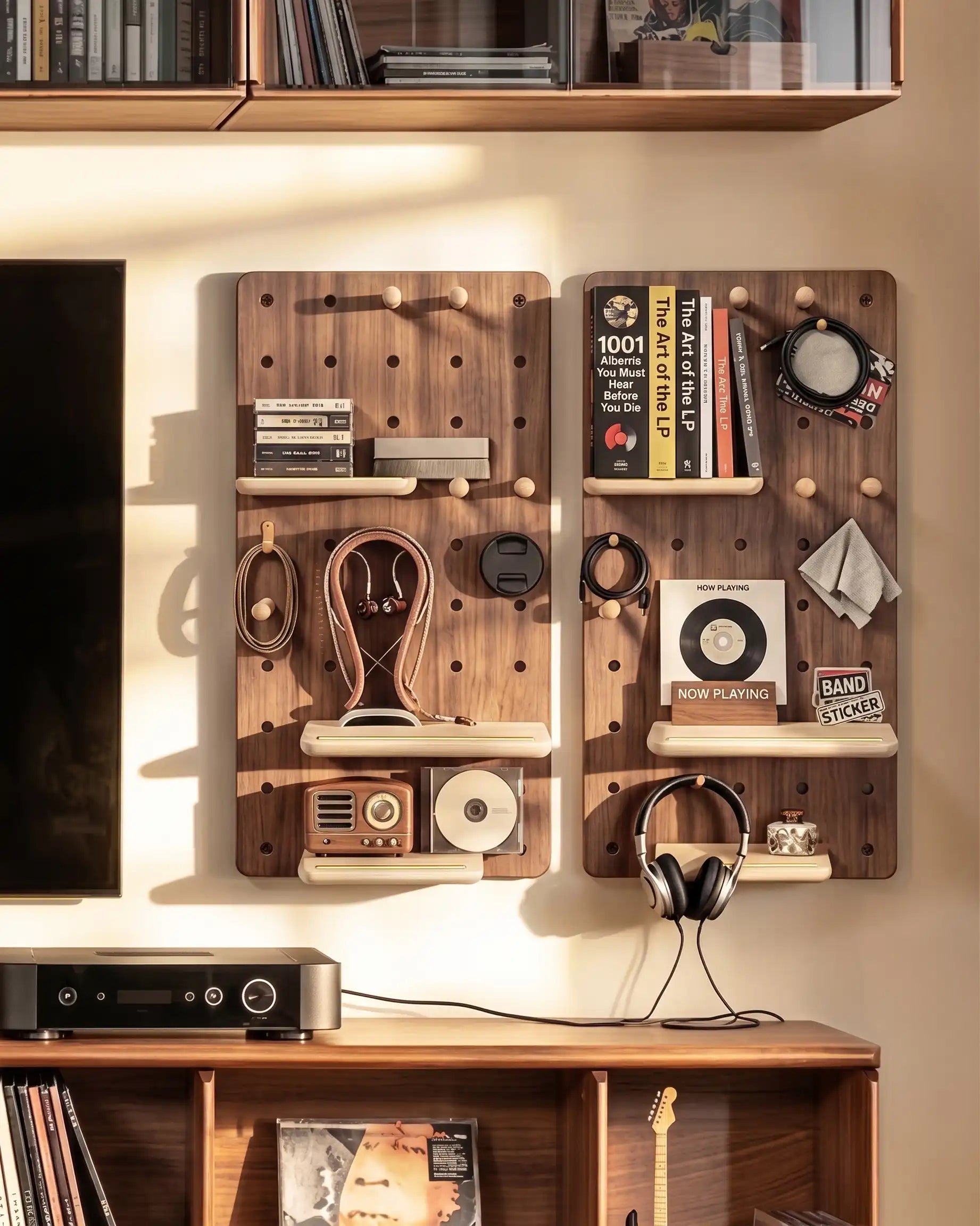 Soho Wooden Pegboard | Modular Storage | Wall Hooks Shelf