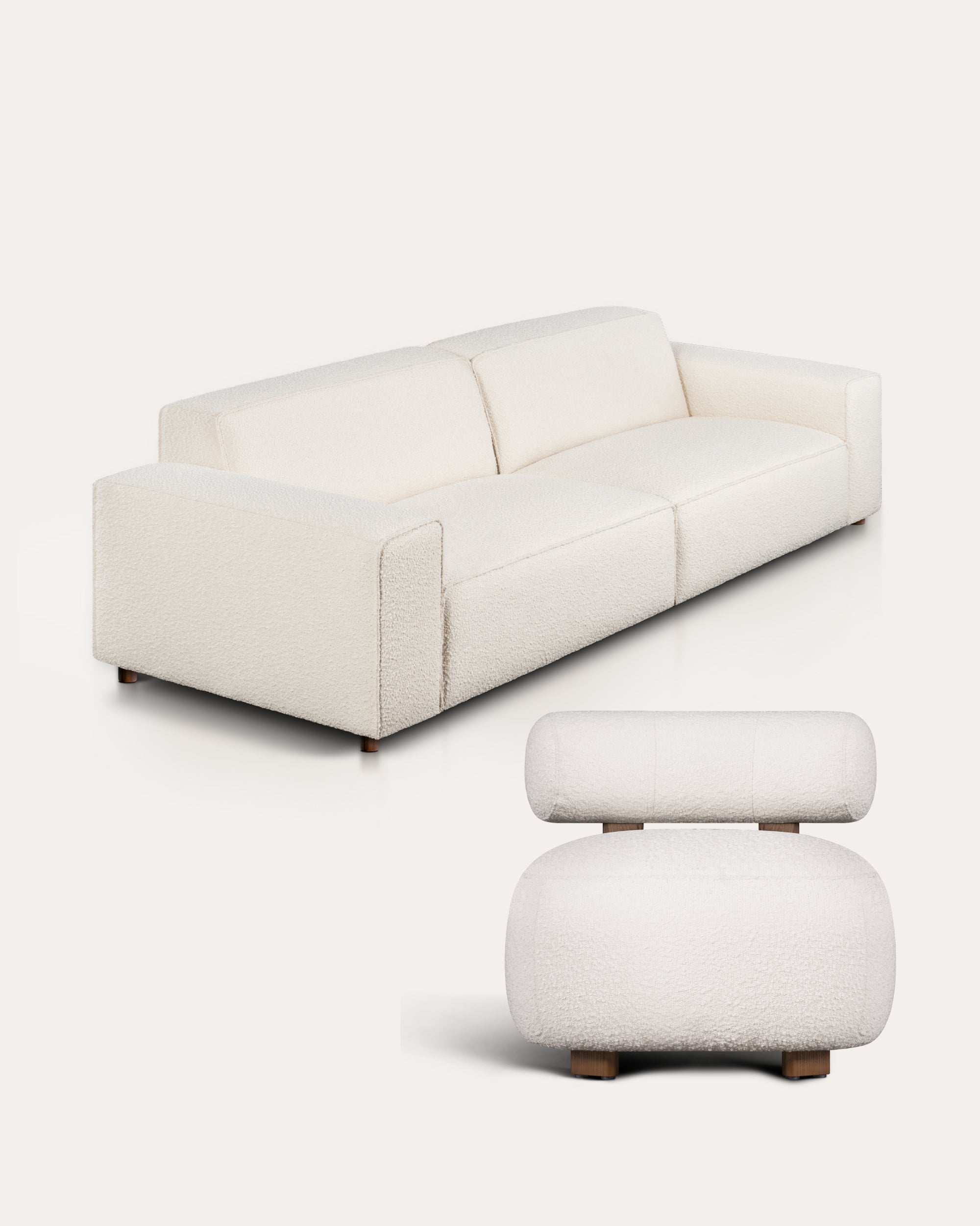 Verona Sectional Sofa And  Kumo Chair Set