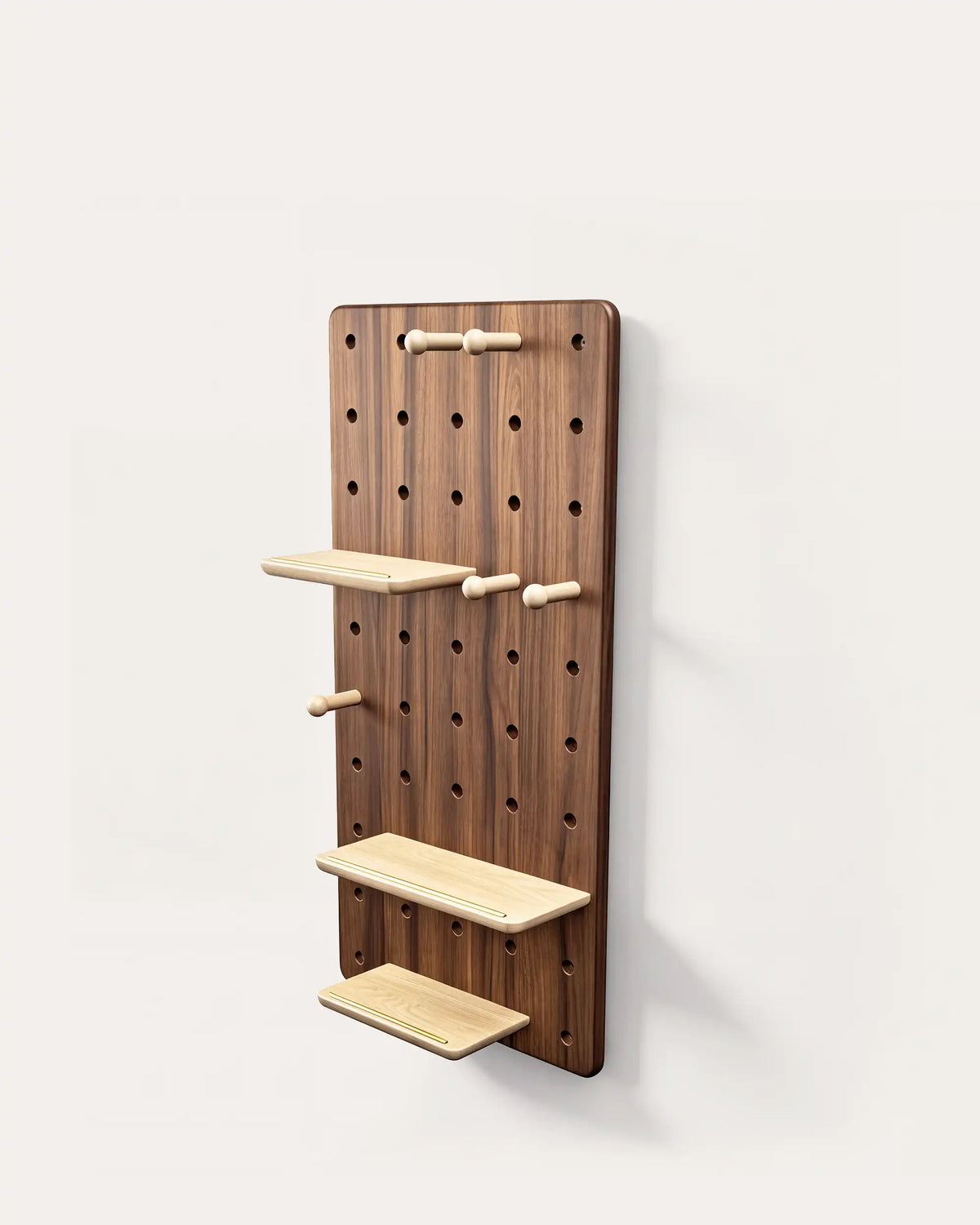 Soho Wooden Pegboard | Modular Storage | Wall Hooks Shelf | | KUMO HOME