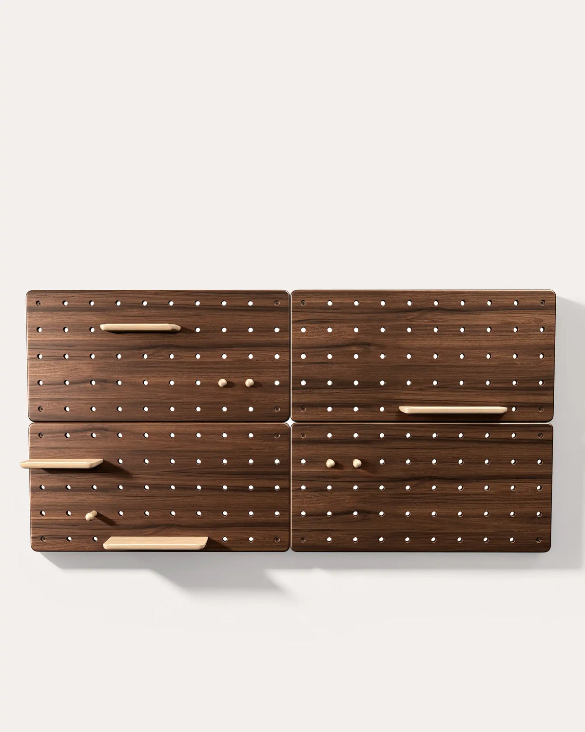 Soho Wooden Pegboard | Modular Storage | Wall Hooks Shelf | | KUMO HOME
